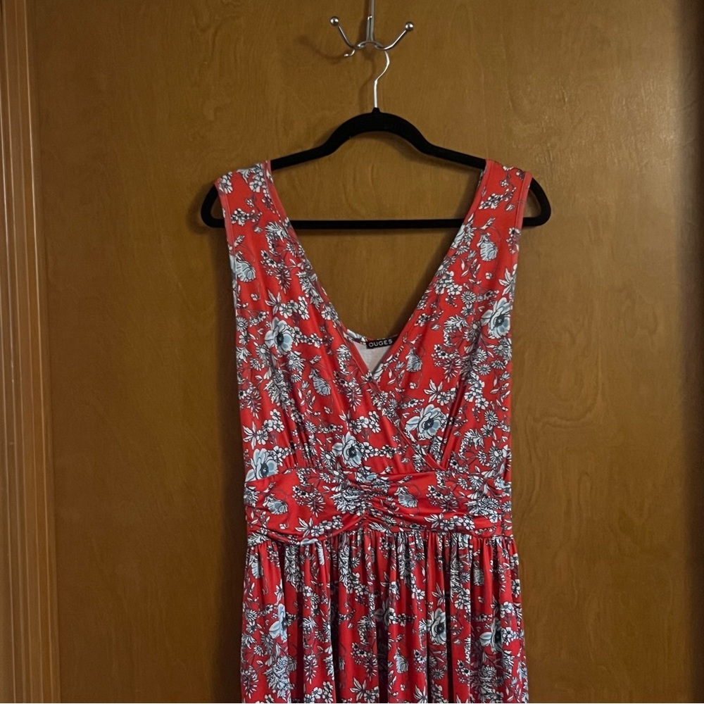 Ouges Red Floral Maxi Dress - image 2